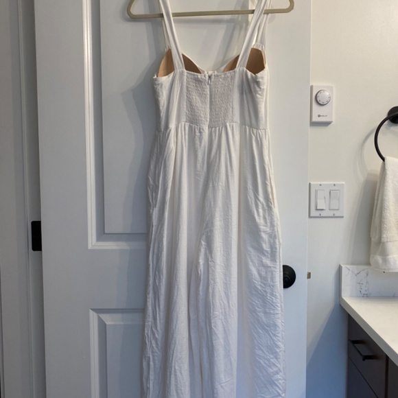 White Wide Leg Jumpsuit - Picture 5 of 10